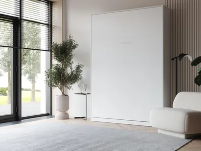 Produktbild von Schrankbett Classico 140x200 cm Vertikal Weiß mit Gasdruckfedern