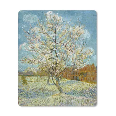 Produktbild von MuchoWow® Mauspad Mousepad Blühender Pfirsichbaum - Vincent van Gogh 30x40 cm - Mousepads - Maus Mat - Pad - Mausunterlage - Mausmatten