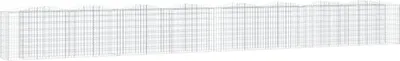 Image de vidaXL Gabion haut-relief avec arche haute 800x50x100 cm Fer galvanisé