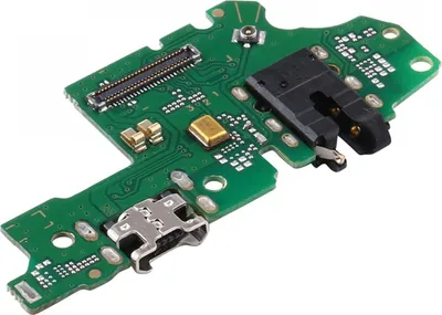 Image de Clappio, connecteur de charge de remplacement, micro-USB + connecteur 3,5 mm pour Huawei P Smart 2019, noir