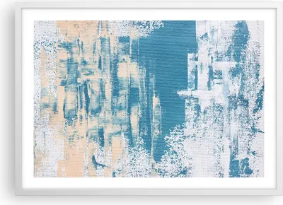 Produktbild von Gerahmtes Poster - Weißer Rahmen - Blau Farben Hintergrund - 70x50 cm - Wand Bild - Wanddeko - Wandbilder - Kunstposter - Wandposter - Bilderrahmen - Bilder - Kunstdruck - P2WAA70x50-5062