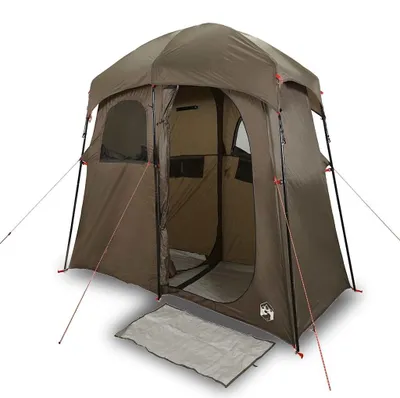 Immagine prodotto di vidaXL Tenda da doccia 2 persone Marrone Impermeabile
