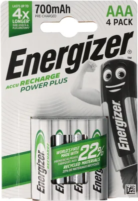 Image de Energizer Accu Recharge -AAA HR03 Micro 700mAh 4p.