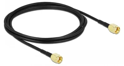 Obrázok produktu pre DeLOCK 90477, 2 m, LMR100, RP-SMA, RP-SMA, Čierna