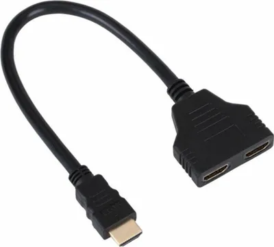 Produktbild von HDMI-Y Adapter 1in2out Verteiler 15cm HDMI Stecker >Buchse Splitter TV FullHD 4K PC
