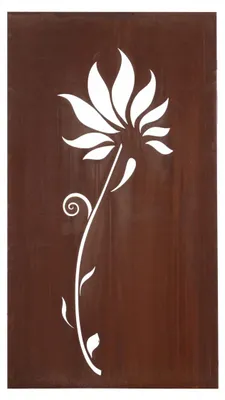 Produktbild von Floraworld Sichtschutz Garten Dekor Lilie 158 x 90 cm rostoptik