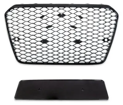 Produktbild von Sport Kühlergrill Grill ohne Emblem Schwarz glanz passend für Audi A5 B8 8T 11-17