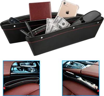 Image de L06C Boîte de rangement pour siège de voiture – Sac de rangement pour siège de voiture pour téléphone portable, clés et pièces de monnaie