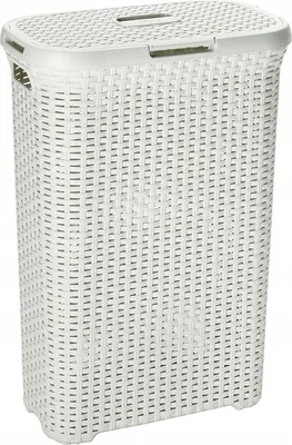 Produktbild von Wäschebox CURVER Style in Rattanoptik 40 l mit Klappdeckel