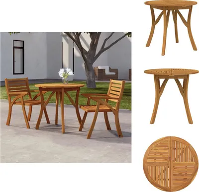 Immagine prodotto di vidaXL Tavolo da giardino Ø 85 cm in legno massiccio di acacia - Tavoli da giardino