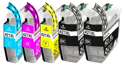Produktbild von 5er Pack Druckerpatronen 421 421XL kompatibel mit Brother MFC-J1010 J1010DW