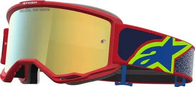 Produktbild von Alpinestars Vision 5 Drag Mirror Motocross Brille, rot/blau, Einheitsgröße