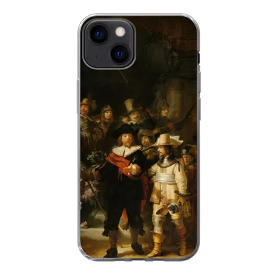 Produktbild von MuchoWow® Handyhülle Schutzhülle Hülle für iPhone 13 Die Nachtwache - Gemälde von Rembrandt van Rijn Silikon Softcase Handy Hülle - Karteninhaber