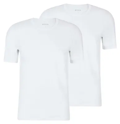 Image de Lot de 2 t-shirts BOSS à col rond Comfort, 100 % coton 10243514 01 100 Blanc/White XXL