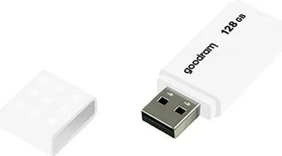 Produktbild von Goodram UME2, 128 GB, USB Typ-A, 2.0, 20 MB/s, Kappe, Weiß