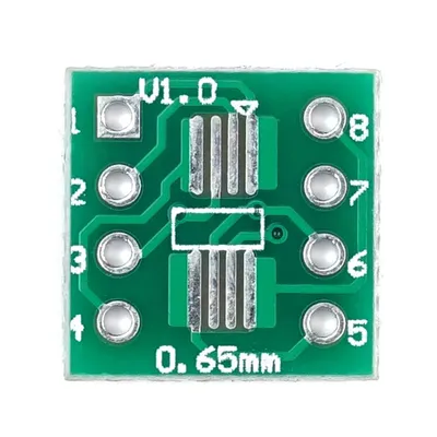 Produktbild von SMD Breakout Adapter für SOP8 / SSOP8 / TSSOP8, 8 Pin, 0,65mm / 1,27mm