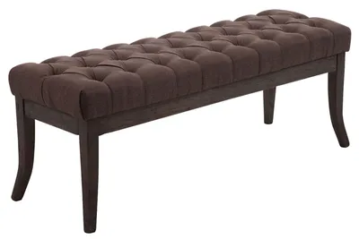 Produktbild von CLP Sitzbank Ramses Stoff antik-dunkel mit hochwertiger Polsterung braun Größe 120 cm