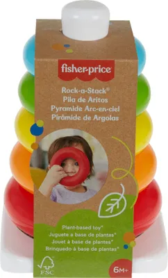 Produktbild von Fisher-Price Eco Farbring Pyramide, Stapelspiel, 100% -Kunststoff, 0,5 Jahr(e), Kunststoff, Mehrfarbig