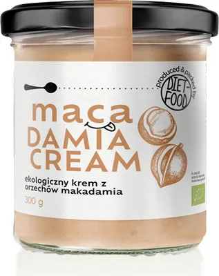 Zdjęcie produktu dla KREM Z ORZECHÓW MACADAMIA PRAŻONYCH 100 %300 g - DIET-FOOD
