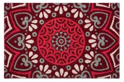 Image de Excelsa Paillasson Mandala Red Coco 60Xh1,5X40 Cm Multicolore