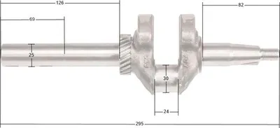 Obrázok produktu pre Loncin LC1P70FCD-P kľukový hriadeľ LC1P70FC-P ORIGINÁLNY DIEL 130290316-0001