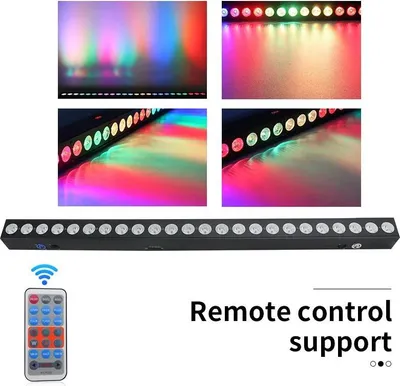 Produktbild von LED-Wandfluter, 24 x 3W RGB 3 in 1, DMX-Steuerung, für den Innenbereich, Fernbedienung, EU-Stecker