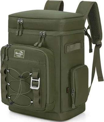 Productafbeelding van Koelrugzak 30 l, 42 blikjes, waterdicht, groen, voor picknick