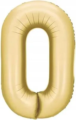 Produktbild von Folienballon Zahl „0“, 86cm, gold