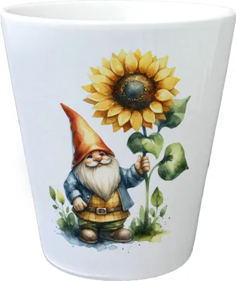 Produktbild von Gartenzwerg mit Sonnenblume Blumentopf