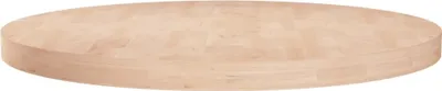 Produktbild von Runde Tischplatte Ø60x4 cm Unbehandeltes Massivholz Eiche