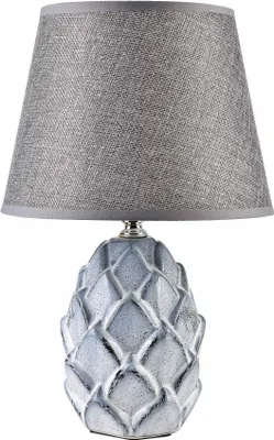 Zdjęcie produktu dla Lampa stołowa ceramiczna Mondex LETI GREY HTLA3741 10x10x30 cm, szara, 1 sztuka