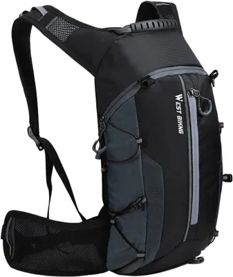 Productafbeelding van CarryQuest® - Fietsrugzak, 16 liter, opvouwbaar, nylon, zwart