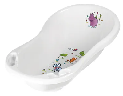 Produktbild von Baby Badewanne 84 cm Hippo weiß Babywanne Wanne
