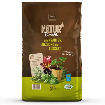 Produktbild von PATZER NATUR Erde  für Kräuter Anzucht & Aussaat torffrei -  5 Liter