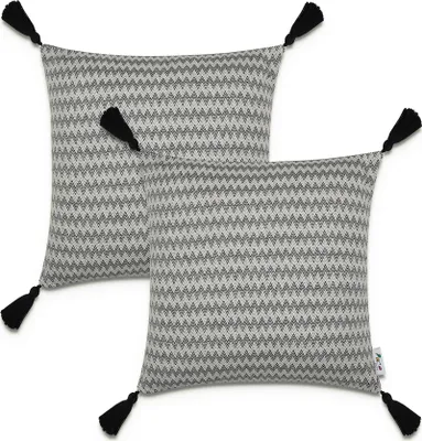 Produktbild von Kissenbezug Deko Kissenhülle Kissenbezüge Skandi Muster 2er Set Sofa Zierkissen