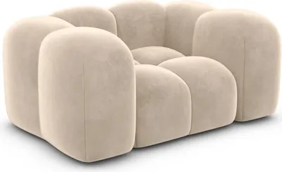 Produktbild von Samtstoff Sessel Valora Creme
