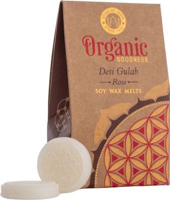 Song of India Organický tající vosk v mincích Flower of Life, Desi Gulab - Rose