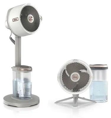 Image de Shark FA300WHEU FlexBreeze Pro Mist Ventilateur sur pied, Couleur:Gris clair