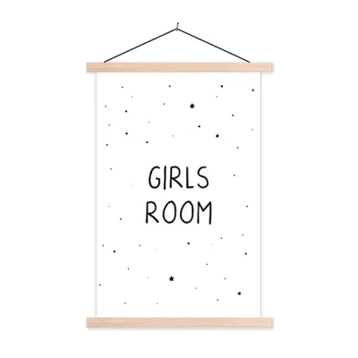 Produktbild von MuchoWow® Textilposter Zitate - Mädchenzimmer - Mädchen - Kind - Sprichwörter 120x180 cm mit holzfarbenen Rahmen - Textil-Plakat