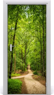 Produktbild von Tulup Türaufkleber 95x205 cm Dekorative Aufkleber Selbstklebend Wasserdichte Tapete Abnehmbar Schlafzimmer Wohnzimmer Wohnkultur - Weg im Wald