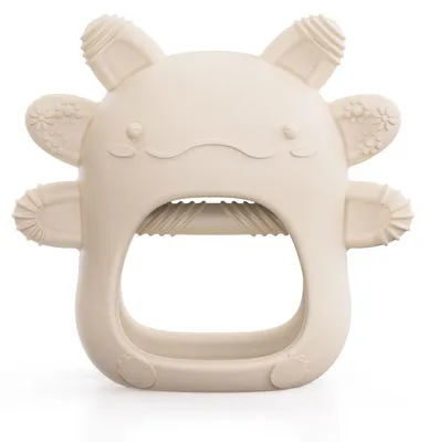 Produktbild von Beißring Baby Zahnungshilfe für 0-9 Monate BPA-frei Silikon Weiß