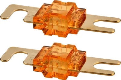 Produktbild von Audioproject A333 - 2 Stück SET 40 A Car Hifi Sicherung Mini ANL Sicherung KFZ 12V Flachsicherung für Auto Endstufe Subwoofer - vergoldet