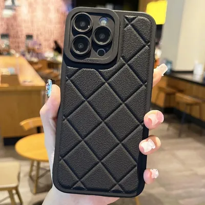 Obrázek produktu pro Pro iPhone 15 Pro Lambskin Texture Matte TPU Telefon Pouzdro (Black)