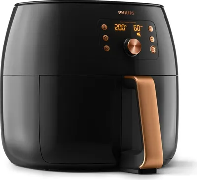 Produktbild von Frytownica Philips Airfryer XXL Smart Sensing, 1,4 kg, wyświetlacz LCD, funkcja pamięci, czarna (HD9867/90)