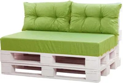 Produktbild von Kissen-Set | Palettenkissen 120x60 Sitz und 2 Stk. 60/40 Limette Kissen | Palettenkissen outdoor | Setgarten