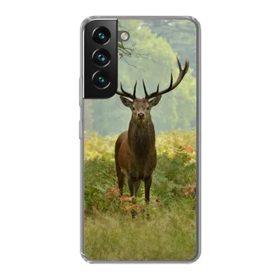 Produktbild von MuchoWow® Handyhülle Schutzhülle Hülle für Samsung Galaxy S22 Rothirsch - Natur - Grün Silikon Softcase Handy Hülle - Mobiltelefonhülle