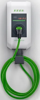 Produktbild von KEBA 122117 KC-P30-EC2404E2-L0R-GE x-series EN Type2 6m Cable 22kW-4G-RFID (122117)