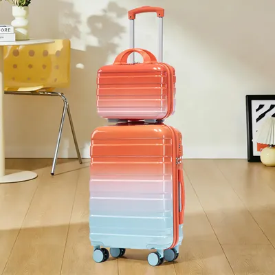 Produktbild von STILVORA Kofferset 4-teilig 14/20/24/28 Zoll mit Zahlenschloss und Seitengriffen, Reisekoffer-Set mit Kosmetiktasche, Gepäckset für Reisen