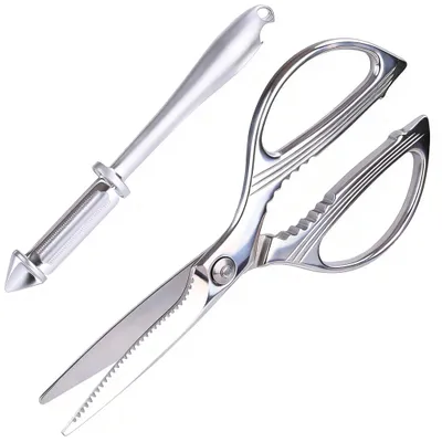 Küchenschere Heavy Duty mit Sparschäler, Edelstahl, 22 cm