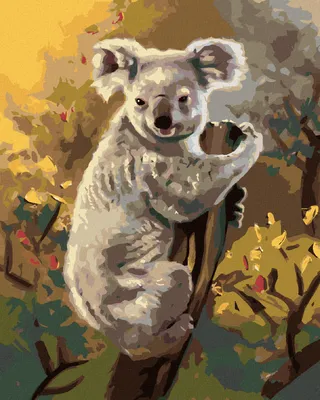 Produktbild von Zuty - Malen nach Zahlen - KOALA AUF EINEM BAUMSTAMM (D. RUSTY RUST), 40x50 cm, ohne Keilrahmen